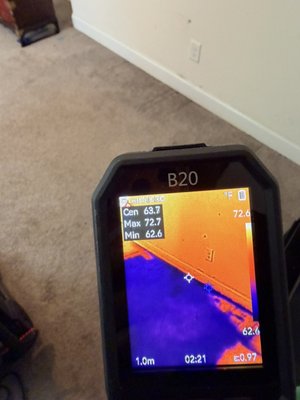 Carpet, subfloor and ceiling dry out - Water damage job in Ballantyne (Charlotte). Discovered a saturated pad with a protective membrane trapping moisture against the subfloor, and removed it. Ran dehumidifiers, floated the carpet and ran air movers to dry the carpet and subfloor, plus dried a section of kitchen ceiling affected by water that had dripped down from above. Carpet, subfloor and ceiling dry out - Water damage job in Ballantyne (Charlotte). Discovered a saturated pad with a protective membrane trapping moisture against the subfloor, and removed it. Ran dehumidifiers, floated the carpet and ran air movers to dry the carpet and subfloor, plus dried a section of kitchen ceiling affected by water that had dripped down from above.