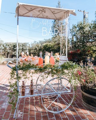 Bubbly Bar - This bubbly bar is sure to set your next event apart! With lots of color, the on-the-go cart offers functionality and a different way of displaying champagne and juice. Add some fun signage to seal the day!
Call us with questions on how you can incorporate this into your next event! Bubbly Bar - This bubbly bar is sure to set your next event apart! With lots of color, the on-the-go cart offers functionality and a different way of displaying champagne and juice. Add some fun signage to seal the day!
Call us with questions on how you can incorporate this into your next event!