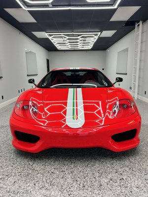 Ferarri Ceramic Coating - This customer came in looking to breath new life into his Ferarri's paint with our Artdeshine Nano Graphene Coating. After a full decontamination wash and clay treatment, we did a full 2 stage paint correction to get the paint flawless before applying the coating. Ferarri Ceramic Coating - This customer came in looking to breath new life into his Ferarri's paint with our Artdeshine Nano Graphene Coating. After a full decontamination wash and clay treatment, we did a full 2 stage paint correction to get the paint flawless before applying the coating.