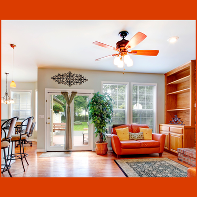 Ceiling Fan installation - A customer purchased a new ceiling fan to replace their existing, outdated ceiling fan. Ceiling Fan installation - A customer purchased a new ceiling fan to replace their existing, outdated ceiling fan.