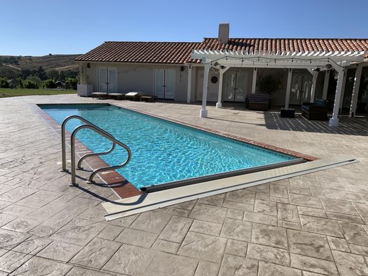 Decorative Concrete - This concrete was stamped and sealed! Beautiful choices made by the client. Decorative Concrete - This concrete was stamped and sealed! Beautiful choices made by the client.