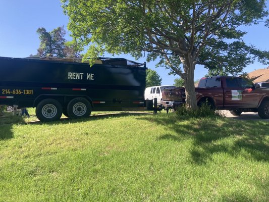 Junk Removal Trailer Rental - This house had a lot of construction debris they were remodeling the entire house did a Junk Removal & Trailer Rental.