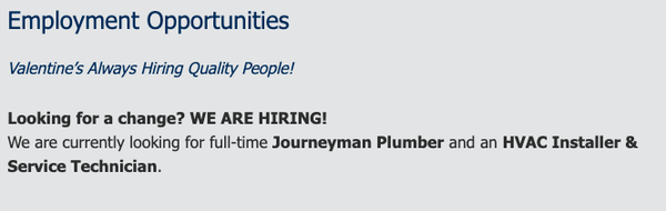 Employment Opportunities - Join our team!