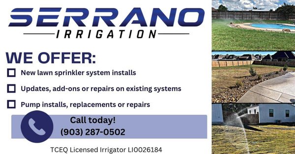 Irrigation - If you are needing any sprinkler service give us call today. Irrigation - If you are needing any sprinkler service give us call today.