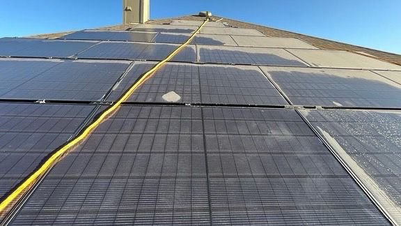 Residential Solar Cleaning - After one year without maintenance, this system was underperforming by almost 30%. Thankfully our team was able to come out and help this homeowner with his solar maintenance. Residential Solar Cleaning - After one year without maintenance, this system was underperforming by almost 30%. Thankfully our team was able to come out and help this homeowner with his solar maintenance.