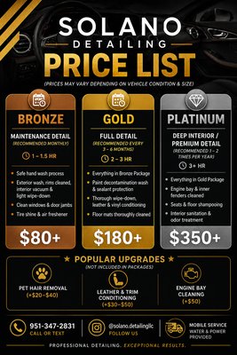 Our menu and services. - This is our menu with a description of each package and what is included. Our menu and services. - This is our menu with a description of each package and what is included.