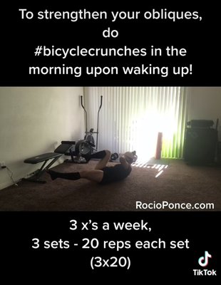 A little tip from Personal Trainer RocioPonce.com - Personal Trainer RocioPonce.com gives a lot of tips & advice when she personally trains; i.e. what else to do on days she doesn’t train you, so that you can reach your physical goal faster. A little tip from Personal Trainer RocioPonce.com - Personal Trainer RocioPonce.com gives a lot of tips & advice when she personally trains; i.e. what else to do on days she doesn’t train you, so that you can reach your physical goal faster.