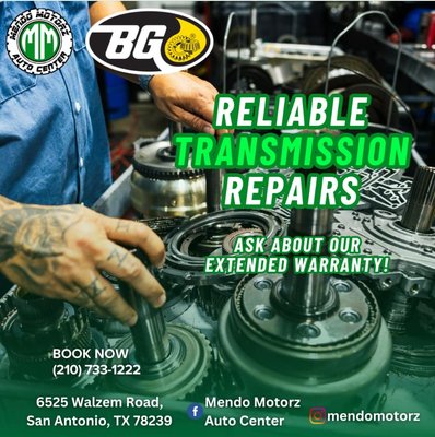 Transmission Rebuilds - *FREE transmission diagnostics
*We offer up to 3-years/36,000-mile warranties! 
*Payment plans are available!