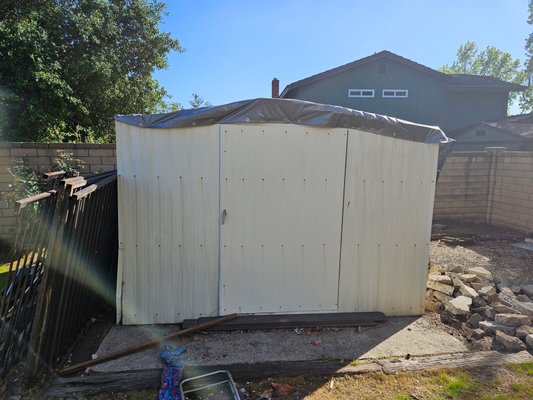 Shed disassembly and removal - Shed disassembly and removal