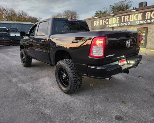2022 Ram 1500, lift, wheels, tires,  and power steps - Please contact us for your vehicle accessory needs!