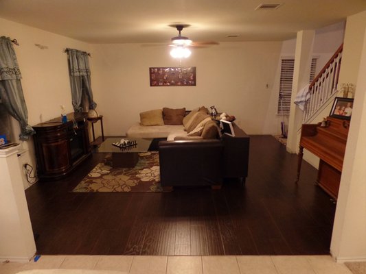 Flooring - This was room was originally all carpet. We pulled the carpet and replaced it with a beautiful hardwood floor! Flooring - This was room was originally all carpet. We pulled the carpet and replaced it with a beautiful hardwood floor!