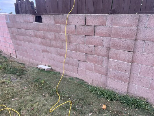 New building wall. - This project was performed between the school and my customer house. New building wall. - This project was performed between the school and my customer house.