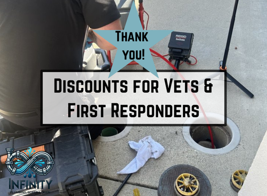Discounts Available! - Thank you for your service! Always 10% off for veterans and first responders. Call today!