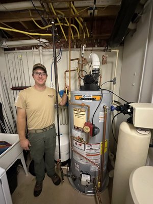 Water Heater Installations - When it comes to your home’s hot water, a "standard" installation isn't enough to protect your property and your peace of mind. At Matheson Heating, Air & Plumbing, we treat every water heater installation as a precision project, utilizing heavy-duty components and elite craftsmanship that far exceed the industry average.
Our squadron brings 80 years of Southeast Michigan expertise to your utility room, ensuring your system is built for longevity, safety, and efficiency.
The Matheson Installation Standard
We don’t cut corners because we know that the details are what prevent flooded basements and premature tank failure. Every Matheson installation includes:
Commercial-Grade Press Fittings: We utilize professional-grade press technology for all copper connections. This creates an airtight, leak-proof seal without the need for open flames in your home, providing superior strength and a cleaner, more modern look than traditional soldering.
Thermal Expansion Tanks: Essential for modern plumbing, our expansion tanks protect your water heater and pipes from the "hidden" damage caused by pressure spikes. This simple addition can significantly extend the life of your appliance.
Pro-Grade Drip Pans: We install durable, high-capacity drip pans under every unit. It’s an extra layer of insurance for your flooring and subfloor against the inevitable wear and tear of time.
Expertly Levelled & Secured: A stable unit is a quiet, efficient unit. We ensure every tank is perfectly leveled and secured to prevent vibration and stress on your plumbing lines.
The Benefits of Our Expert, Clean Installations
Total Property Protection: Between the expansion tank and the drip pan, we’ve engineered a system designed to catch problems before they become costly home repairs.
Long-Term Reliability: By using commercial-grade fittings and relieving internal pressure, we reduce the strain on your water heater, meaning fewer service calls and a longer lifespan.
A "Showroom" Finish: We take immense pride in our work. You’ll see the difference in the perfectly straight lines, organized valves, and clean workspace our squadron leaves behind.
100% Satisfaction Guaranteed: Like everything we do, our plumbing work is backed by our 80-year reputation. We don’t just install a heater; we install confidence. Water Heater Installations - When it comes to your home’s hot water, a "standard" installation isn't enough to protect your property and your peace of mind. At Matheson Heating, Air & Plumbing, we treat every water heater installation as a precision project, utilizing heavy-duty components and elite craftsmanship that far exceed the industry average.
Our squadron brings 80 years of Southeast Michigan expertise to your utility room, ensuring your system is built for longevity, safety, and efficiency.
The Matheson Installation Standard
We don’t cut corners because we know that the details are what prevent flooded basements and premature tank failure. Every Matheson installation includes:
Commercial-Grade Press Fittings: We utilize professional-grade press technology for all copper connections. This creates an airtight, leak-proof seal without the need for open flames in your home, providing superior strength and a cleaner, more modern look than traditional soldering.
Thermal Expansion Tanks: Essential for modern plumbing, our expansion tanks protect your water heater and pipes from the "hidden" damage caused by pressure spikes. This simple addition can significantly extend the life of your appliance.
Pro-Grade Drip Pans: We install durable, high-capacity drip pans under every unit. It’s an extra layer of insurance for your flooring and subfloor against the inevitable wear and tear of time.
Expertly Levelled & Secured: A stable unit is a quiet, efficient unit. We ensure every tank is perfectly leveled and secured to prevent vibration and stress on your plumbing lines.
The Benefits of Our Expert, Clean Installations
Total Property Protection: Between the expansion tank and the drip pan, we’ve engineered a system designed to catch problems before they become costly home repairs.
Long-Term Reliability: By using commercial-grade fittings and relieving internal pressure, we reduce the strain on your water heater, meaning fewer service calls and a longer lifespan.
A "Showroom" Finish: We take immense pride in our work. You’ll see the difference in the perfectly straight lines, organized valves, and clean workspace our squadron leaves behind.
100% Satisfaction Guaranteed: Like everything we do, our plumbing work is backed by our 80-year reputation. We don’t just install a heater; we install confidence.