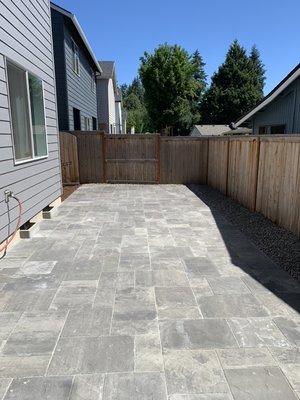 Backyard paver patio and paver pathway - paver patio and pathway done for customer Backyard paver patio and paver pathway - paver patio and pathway done for customer