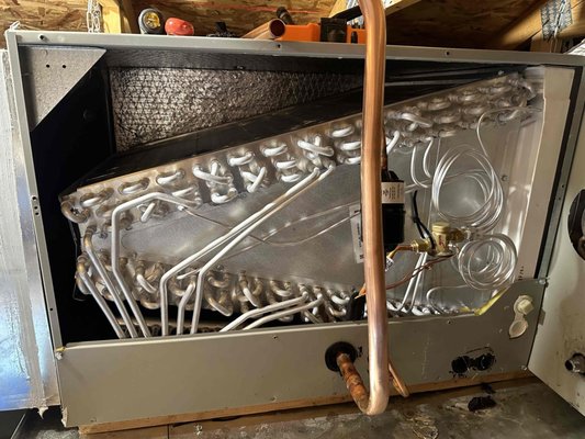 AC Coil Replacement, Mesa, AZ - We had to replace an old AC Coil in the existing unit. AC Coil Replacement, Mesa, AZ - We had to replace an old AC Coil in the existing unit.