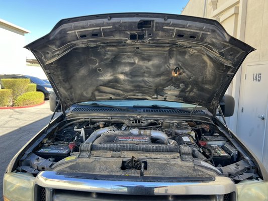 Engine Bay Detail - This Ford F350 came in needing an engine bay cleaning. It was left out in the environment. Few rodents made a home in there. Luckily no major damage. Just needed a major cleaning. We were able to pull it off and customer was extremely happy. Engine Bay Detail - This Ford F350 came in needing an engine bay cleaning. It was left out in the environment. Few rodents made a home in there. Luckily no major damage. Just needed a major cleaning. We were able to pull it off and customer was extremely happy.