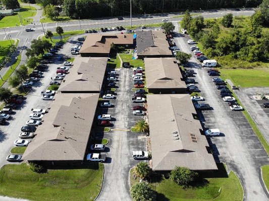 Re-Roof Project for 6 Buildings for a Medical Center - This was a Medical center with 6 individual buildings of which we did the re-roof and the gutters. We will be adding additional pictures and drone footage of before, during and after.