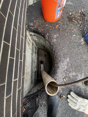 Window well drains clogged - These  are window well drains that were draining slow we power rodded and the hydro jetted 7 drains
