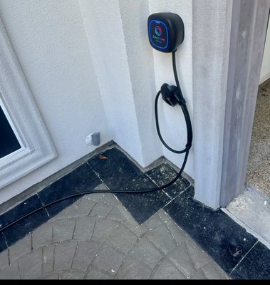EV Charging station installation - Our client needed an ev charger outside of the garage.