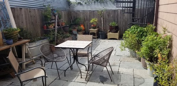 Patio - The crushed granite pathway and stone pavers are low maintenance way installations that give an architectural feature to your yard. Patio - The crushed granite pathway and stone pavers are low maintenance way installations that give an architectural feature to your yard.