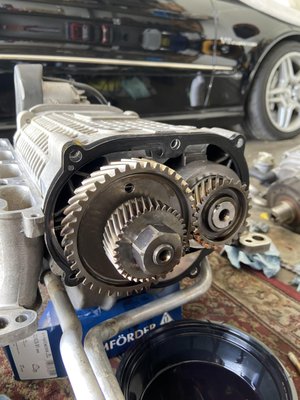 Supercharger Rebuild - We don't just rebuild engines and transmissions, this Mercedes-Benz E55 AMG presented with a need for a supercharger replacement. However, leveraging our expertise, we opted for a meticulous rebuild, thereby providing significant cost savings to the customer. Our comprehensive rebuild process not only restores peak performance and reliability but also enhances horsepower and optimizes efficiency. Crafted with precision and utilizing top-tier components, our rebuilds are meticulously tailored to surpass expectations and ensure enduring excellence. Whether it's an economy car or a high-performance vehicle we can do it all.