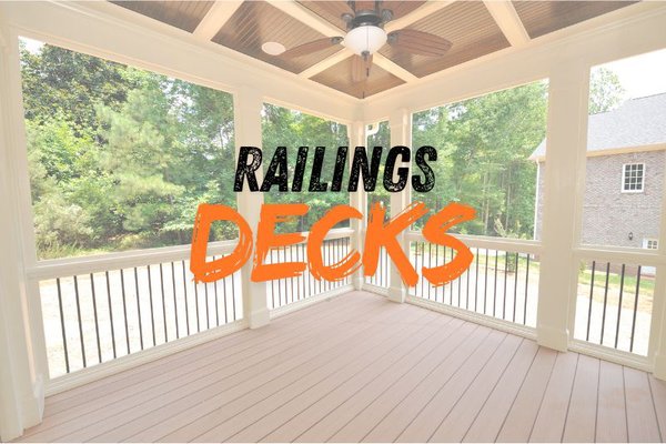 Railings and decks - Renovate your old deck or build a new deck with railings. We make beautiful stairs and can make a roof on your outdoor porch. Handyman near me Railings and decks - Renovate your old deck or build a new deck with railings. We make beautiful stairs and can make a roof on your outdoor porch. Handyman near me