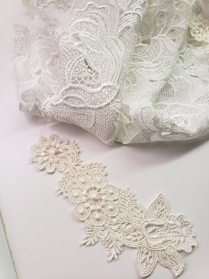 Lace - The placement of the new lace and also making the lace the same color.