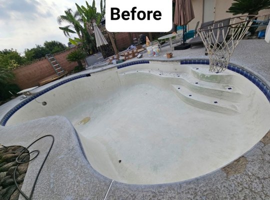 Plaster Rennovation with epoxy, Prices start at 2,000. - Not all pools need an expensive and time consuming replastering. This cost effective way makes your pool look brand new for a fraction of the price! Call or text for a free consultation. Plaster Rennovation with epoxy, Prices start at 2,000. - Not all pools need an expensive and time consuming replastering. This cost effective way makes your pool look brand new for a fraction of the price! Call or text for a free consultation.