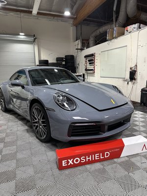 2023 Porsche 911 ExoShield, XR Plus Full Car - We installed XR Plus Full Car including front windshield and then installation ExoShield to protect the front windshield from road debris and rock chips! 2023 Porsche 911 ExoShield, XR Plus Full Car - We installed XR Plus Full Car including front windshield and then installation ExoShield to protect the front windshield from road debris and rock chips!