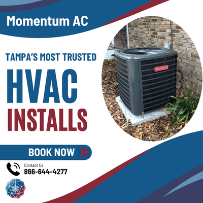 AC Unit Installation - At Momentum AC, we understand the importance of having a properly functioning HVAC system. That’s why we offer the best AC and HVAC installation and repair services in Tampa. Our team of technicians is trained and certified to work on all types of HVAC equipment, and we use the latest tools and technologies to ensure we get the job done right the first time.
Keeping up with AC Repair & maintenance is essential to keeping your system running smoothly. Our streamlined service includes all of the cleaning and calibration services you need, so that we can ensure maximum efficiency every time! We offer comprehensive as-needed repairs for Tampa residents or customized plans tailored just for them which provide great value along with consistent cooling performance – no matter what season it may be outside today
You can count on us for a large range of residential and commercial AC services including Air Conditioning Repair, AC Unit Installation, AC Coil Cleaning Service, AC Cleaning, Commercial HVAC Repair, and Installation. We also specialize in Heating Services and have an expert service team that is trained in all aspects of the business so you can rest easy knowing your furnace or boiler heater will be installed properly, assist you with any issues after it goes up and operate perfectly well for years to come! We are well known as Tampa’s best local HVAC Service experts. AC Unit Installation - At Momentum AC, we understand the importance of having a properly functioning HVAC system. That’s why we offer the best AC and HVAC installation and repair services in Tampa. Our team of technicians is trained and certified to work on all types of HVAC equipment, and we use the latest tools and technologies to ensure we get the job done right the first time.
Keeping up with AC Repair & maintenance is essential to keeping your system running smoothly. Our streamlined service includes all of the cleaning and calibration services you need, so that we can ensure maximum efficiency every time! We offer comprehensive as-needed repairs for Tampa residents or customized plans tailored just for them which provide great value along with consistent cooling performance – no matter what season it may be outside today
You can count on us for a large range of residential and commercial AC services including Air Conditioning Repair, AC Unit Installation, AC Coil Cleaning Service, AC Cleaning, Commercial HVAC Repair, and Installation. We also specialize in Heating Services and have an expert service team that is trained in all aspects of the business so you can rest easy knowing your furnace or boiler heater will be installed properly, assist you with any issues after it goes up and operate perfectly well for years to come! We are well known as Tampa’s best local HVAC Service experts.