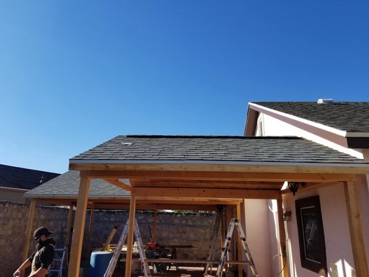 Fun picnic area - A fantastic and fun job. Two outdoor picnic areas that will hold a kitchen and a hot tub area.