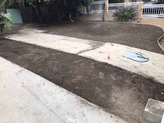 Sod Installation October 23rd-24th - Home owner wanted to restart her lawn and we delivered!! We tilled, removed the old grass, graded, put down organic soil and installed the beautiful tall fescue sod that stays green year round! Very proud of our team!!