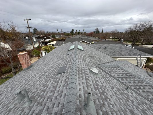 Reroof - GAF HDZ Pewter Gray - GAF residential reroof Reroof - GAF HDZ Pewter Gray - GAF residential reroof