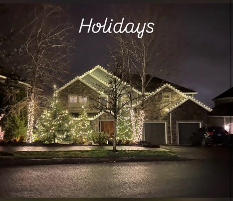 Portland Hilltop project - Lovely Holiday C9 Classic Christmas install!