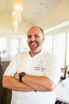 Meet Our Chefs - With more than 20 years of experience in world-class and high-volume restaurants, resorts and kitchens, Chef Christopher Mayhue brings a wealth of culinary expertise and leadership to the Vue on 30a team. Known for his organizational skills and ability to foster innovative, team-oriented environments, he has a distinguished record of guest satisfaction and retention. His culinary prowess is complemented by numerous accolades, including, but not limited to contributions to high-profile culinary events with Chef Emeril Lagasse. Chef Mayhue’s strong Southern heritage and international food influences promise a delightful and diverse dining experience at Vue on 30a.

Assisting as second in command, Chef Dalbert Hughes is our Executive Sous Chef at Vue on 30a. A seasoned culinary veteran, Hughes brings over 30 years of experience, including a position at the Broadmoor Hotel in Colorado and a career on the Emerald Coast at both the Watercolor Resort and The Pearl Hotel. Chef Huges’ culinary career is steeped in fine dining where he has prepared dishes for world leaders and other high-profile clientele. His attention to detail as a leader in the kitchen ensures that every dish served to our guests is a masterpiece.