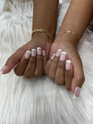 Dip nail set - Builder gel nail set with French !! No soaking no filing your own nail!! Dip nail set - Builder gel nail set with French !! No soaking no filing your own nail!!