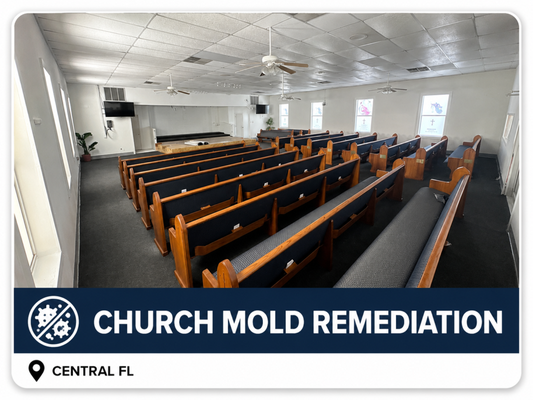 Church Buildings and Community Center - ACR performed mold remediation, restoration, and rebuild-related work for New Faith Free Methodist Church. The project included remediation of mold-related damage, repair and restoration services, and related permit and project closeout coordination, including roof-scope permit revisions and lien closeout documentation. Church Buildings and Community Center - ACR performed mold remediation, restoration, and rebuild-related work for New Faith Free Methodist Church. The project included remediation of mold-related damage, repair and restoration services, and related permit and project closeout coordination, including roof-scope permit revisions and lien closeout documentation.