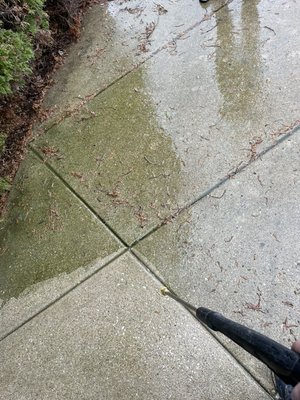 Small patio pressure wash - Pressure wash and bleach patios