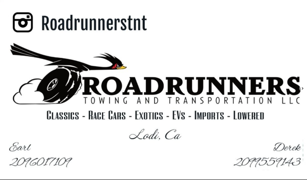 Classics, Racecars, Imports, Ev's, Exotics, muscle, lowered, diesels, lifted - With over 30 years of automotive experience, Roadrunners Towing and Transportation LLC will get the job done right! We are car/truck enthusiasts and will take care of your vehicle like our own! Unlike the big companies, we are a small business with both owners being the operators. Give us a call and let us get you to where you need to go safely! Classics, Racecars, Imports, Ev's, Exotics, muscle, lowered, diesels, lifted - With over 30 years of automotive experience, Roadrunners Towing and Transportation LLC will get the job done right! We are car/truck enthusiasts and will take care of your vehicle like our own! Unlike the big companies, we are a small business with both owners being the operators. Give us a call and let us get you to where you need to go safely!