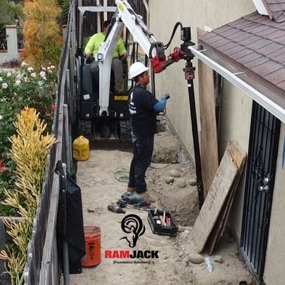 Tierrasanta home settles 4 inches! - Ram Jack Pacific was called to a home in Tierrasanta, CA to perform a foundation evaluation. The home was built in the 1970s and has a scenic view and a natural swale (sunken spot) in the backyard. The home had settled over 4" and had interior and exterior damage. Ram Jack worked with engineers to come up with an appropriate repair plan to arrest any additional settlement and to lift the home back to maximum practical recovery.
After meeting with the homeowner and discussing repair plan options, the decision was made to have the repairs done.
The job was a success! After these repairs were made, the homeowner was able to proceed with their planned renovation. Tierrasanta home settles 4 inches! - Ram Jack Pacific was called to a home in Tierrasanta, CA to perform a foundation evaluation. The home was built in the 1970s and has a scenic view and a natural swale (sunken spot) in the backyard. The home had settled over 4" and had interior and exterior damage. Ram Jack worked with engineers to come up with an appropriate repair plan to arrest any additional settlement and to lift the home back to maximum practical recovery.
After meeting with the homeowner and discussing repair plan options, the decision was made to have the repairs done.
The job was a success! After these repairs were made, the homeowner was able to proceed with their planned renovation.