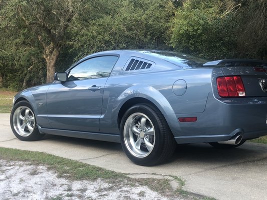 Tina’s Mustang GT - Thank you Tina! We loved giving your GT Mustang a full detail, paint correction and Borophene 3.0 coating, restoring the fog lights, and coating your wheels!