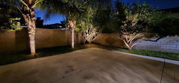 Landscape lighting Rialto - This project required us to re route conduits from the existing pool lighting, over to the wall. We installed a new 24v transformer for new LED spot lights and path way lights. Landscape lighting Rialto - This project required us to re route conduits from the existing pool lighting, over to the wall. We installed a new 24v transformer for new LED spot lights and path way lights.