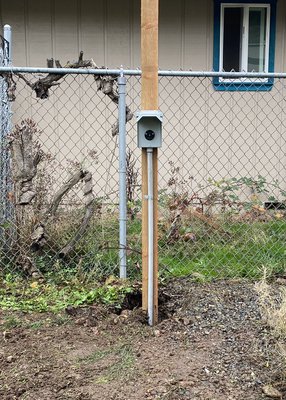 30 Amp RV Plug - Customer asked to have 30 Amp RV Plug installed for their travel trailer, pipe was installed for future power to shed. 30 Amp RV Plug - Customer asked to have 30 Amp RV Plug installed for their travel trailer, pipe was installed for future power to shed.
