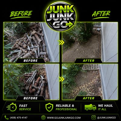 Construction Debris - From concrete removal and plumbing re-pipes to house remodel debris, Junk Junk Go handles all types of construction debris cleanup quickly and professionally.