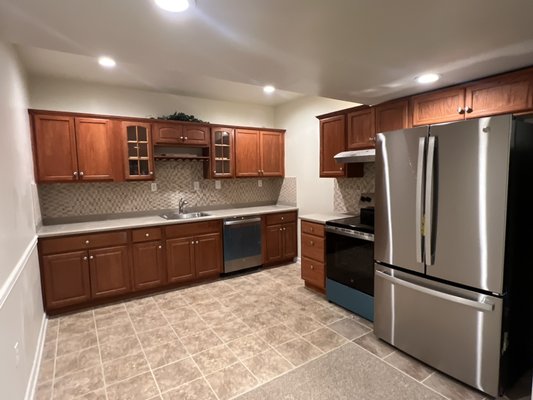Basement Kitchen Addition November 2024, Odessa Delaware - Client called me asking if we could make a kitchen in his basement, we sat down and discussed his budget and made him this beautiful kitchen in his basement adding plenty of value to his house, we also high quality appliances and recess lighting in the ceiling to give the kitchen that modern finishing touch. Basement Kitchen Addition November 2024, Odessa Delaware - Client called me asking if we could make a kitchen in his basement, we sat down and discussed his budget and made him this beautiful kitchen in his basement adding plenty of value to his house, we also high quality appliances and recess lighting in the ceiling to give the kitchen that modern finishing touch.