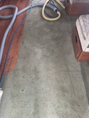 Customers RV - Here we have a heavily stained carpet that we needed to use pre-spray and some hand scrubbing to get lift up the stains after the pre-spray we steam cleaned and deodorize the RV Customers RV - Here we have a heavily stained carpet that we needed to use pre-spray and some hand scrubbing to get lift up the stains after the pre-spray we steam cleaned and deodorize the RV