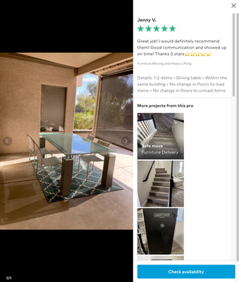 Check Us Out On Thumbtack! - Over 119 Great Reviews on Thumbtack! We'd be glad to help you with your move. Just send us a message for more information and take advantage of our $50 Off Service deal.

https://www.thumbtack.com/az/casa-grande/movers/1-source-movers/service/482263165832544257?utm_medium=web&utm_source=txt&surface=sp