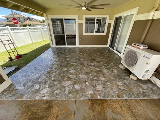 Porcelain Tile Patio Project - Porcelain tile installation, new fan installed, and reinstalled AC unit. Porcelain Tile Patio Project - Porcelain tile installation, new fan installed, and reinstalled AC unit.