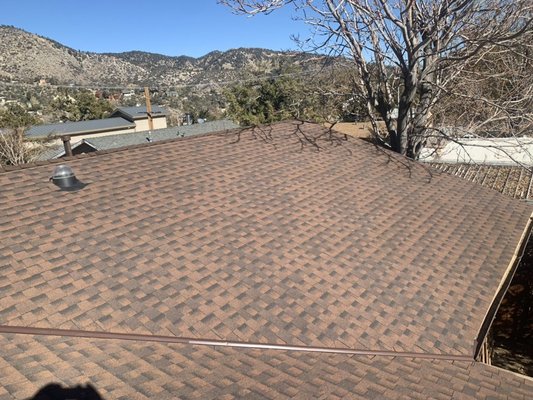 Multi-Unit Roof Replacement — Brown Shingles - Roof replacement featuring a clean, uniform install of brown architectural shingles. Photos highlight consistent shingle layout across large roof planes, with properly integrated roof penetrations (vents/skylights) and a straight, finished ridge line for a neat, weather-ready result. Multi-Unit Roof Replacement — Brown Shingles - Roof replacement featuring a clean, uniform install of brown architectural shingles. Photos highlight consistent shingle layout across large roof planes, with properly integrated roof penetrations (vents/skylights) and a straight, finished ridge line for a neat, weather-ready result.